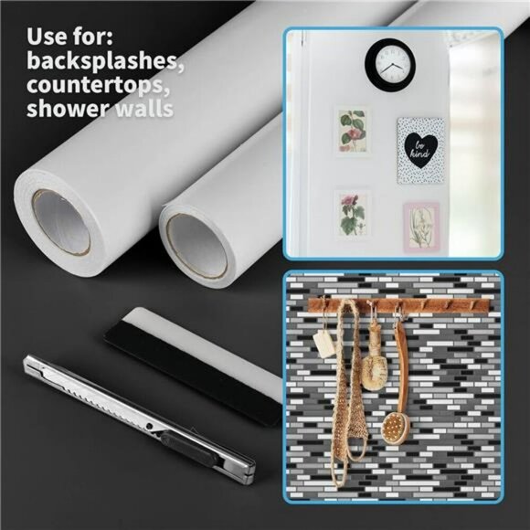 Double Sided Adhesive Tape Roll for Peel Stick Tile Craft DIY Projects 30ft - Picture 3 of 7